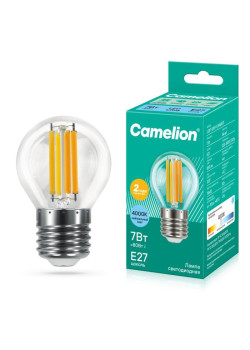 Лампа светодиодная филаментная LED7-G45-FL/845/E27 7Вт 220В Camelion 13459