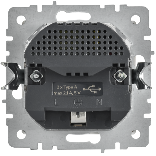 BRITE Розетка 1-местная с заземлением с защитными шторками 16А с USB A+A 5В 2,1А РЮш10-1-БрГН металл хром/никель IEK BRITE Розетка 1-местная с заземлением с защитными шторками 16А с USB A+A 5В 2,1А РЮш10-1-БрГН металл хром/никель IEK
