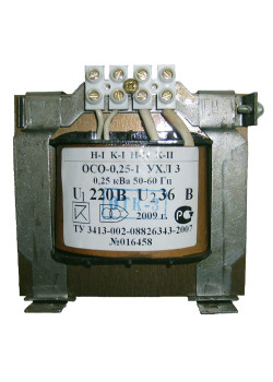 ОСО-0,25 УХЛ3 220/36, IP00, трансформатор