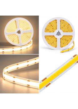 Лента светодиодная COB  320SMD(2110)/ 5Вт/м 24V 5000*8*1.8мм 3000K, IP20, LS539 FERON