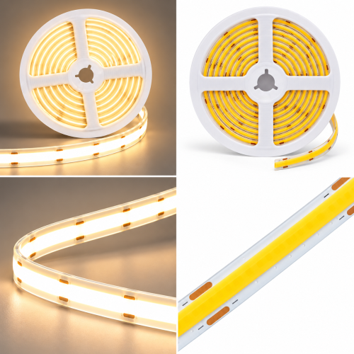 Лента светодиодная COB  320SMD(2110)/ 5Вт/м 24V 5000*8*1.8мм 3000K, IP20, LS539 FERON