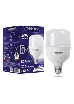 Лампа светодиодная 40Вт HP 4000К Е40/Е27 176-264В TOKOV ELECTRIC TKE-HP-E40/E27-40-4K