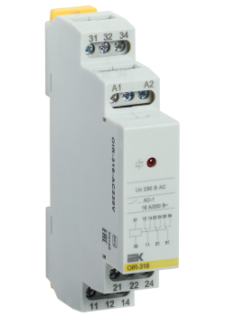 Реле промежуточное модульное OIR 3 контакта 16А 230В AC IEK