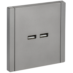 FORTE&PIANO Розетка USB A+A 3,1А FP549 сталь IEK