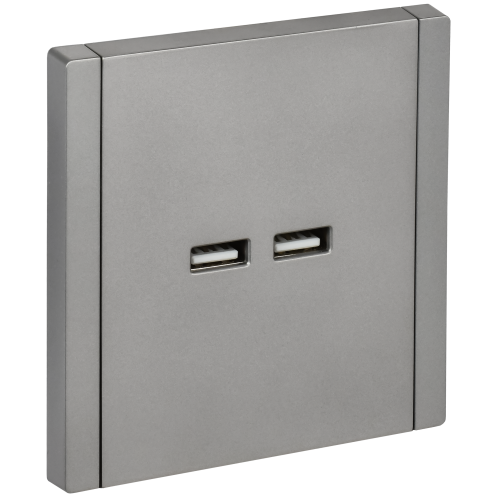 FORTE&PIANO Розетка USB A+A 3,1А FP549 сталь IEK