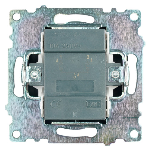 Выключатель 2-клавишный (механизм), STEKKER GLS10-7104-05, 250V, 10А, серия Катрин, черный Выключатель 2-клавишный (механизм), STEKKER GLS10-7104-05, 250V, 10А, серия Катрин, черный