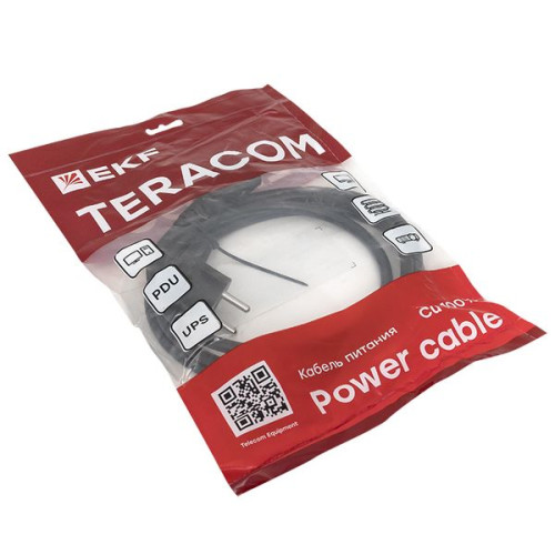 Кабель питания TERACOM для PDU C13 - CEE 7/7 (Schuko) сеч. 3x1,5мм2 250В 10A длина 2,0 м Кабель питания TERACOM для PDU C13 - CEE 7/7 (Schuko) сеч. 3x1,5мм2 250В 10A длина 2,0 м