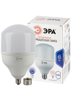 Лампа светодиодная высокомощная STD LED POWER T160-65W-6500-E27/E40 65Вт T160 колокол 6500К холод. бел. E27/E40 (переходник в компл.) 5200лм Эра Б0027924