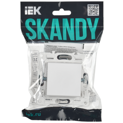 SKANDY Выключатель 1-клавишный кнопочный 10А SK-V14W арктический белый IEK SKANDY Выключатель 1-клавишный кнопочный 10А SK-V14W арктический белый IEK