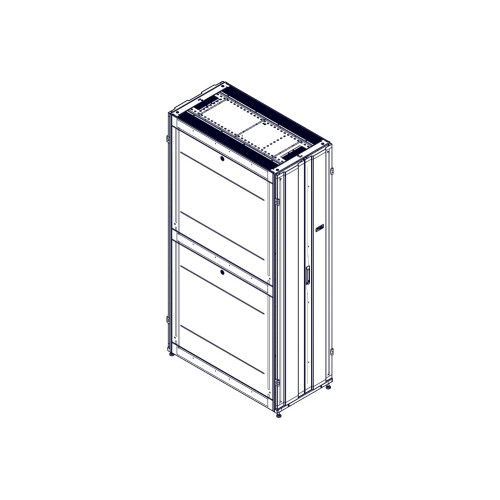 Шкаф Systeme Electric, серия Uniprom, 48U-600/1200, боковые панели 4шт, черный
