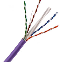 Кабель информационный Lanmaster TWT-6UTP-NGLS кат.6 UTP 4 пары 23AWG нг(А)-LS внутренний 305м фиолетовый