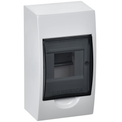 Корпус пластиковый ЩРН-П-4 черная прозрачная дверь IP41 GENERICA