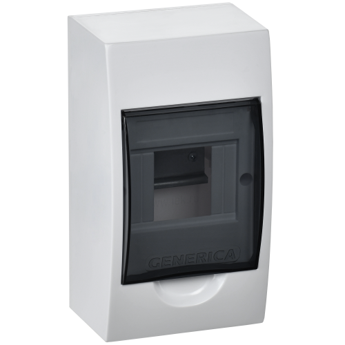 Корпус пластиковый ЩРН-П-4 черная прозрачная дверь IP41 GENERICA