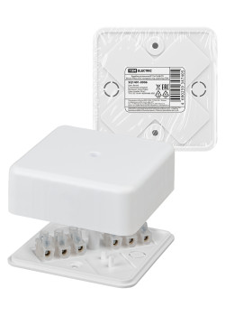 Коробка распаячная КР 75х75х28 ОП белая, IP40, с клем. колодкой, инд. штрихкод TDM