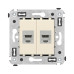Компьютерная розетка RJ-45 без шторки в стену, кат.5e двойная экранированная, Avanti, ванильная дымка Компьютерная розетка RJ-45 без шторки в стену, кат.5e двойная экранированная, Avanti, ванильная дымка