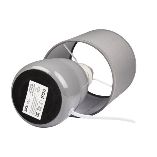 Светильник настольный JH2-02-gy E14 IP20 130х130х255мм керамика; ткань; PVC-пластик сер. JazzWay 5062320 Светильник настольный JH2-02-gy E14 IP20 130х130х255мм керамика; ткань; PVC-пластик сер. JazzWay 5062320