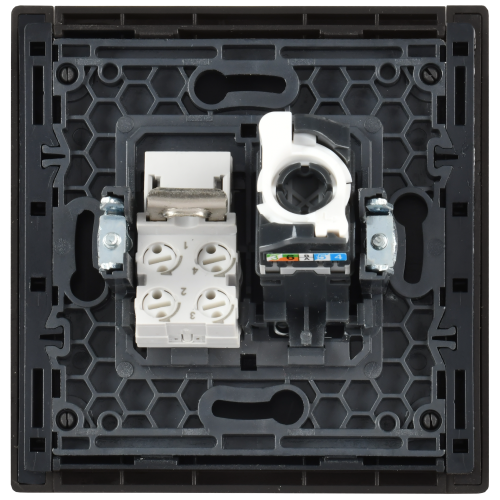 FORTE&PIANO Розетка двойная RJ11+RJ45 кат.5E FP535 сталь IEK FORTE&PIANO Розетка двойная RJ11+RJ45 кат.5E FP535 сталь IEK