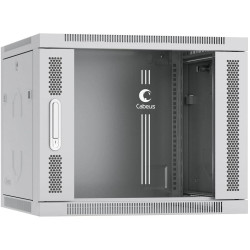 Шкаф коммутационный Cabeus (SH-05F-9U60/35) настенный 9U 600x350мм пер.дв.стекл 60кг серый 290мм 17кг 501мм IP20 сталь
