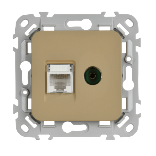 FLITE Розетка 2-местная RJ45/TV категория 5Е UTP РКТВ5е-2-0-ФлХ хаки IEK FLITE Розетка 2-местная RJ45/TV категория 5Е UTP РКТВ5е-2-0-ФлХ хаки IEK