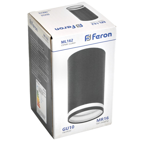 Светильник потолочный Feron ML162 Barrel LUNA MR16 GU10 35W 230V, черный Светильник потолочный Feron ML162 Barrel LUNA MR16 GU10 35W 230V, черный