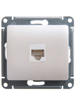 GLOSSA РОЗЕТКА компьютерная RJ45 кат. 5e, механизм, ПЕРЛАМУТР