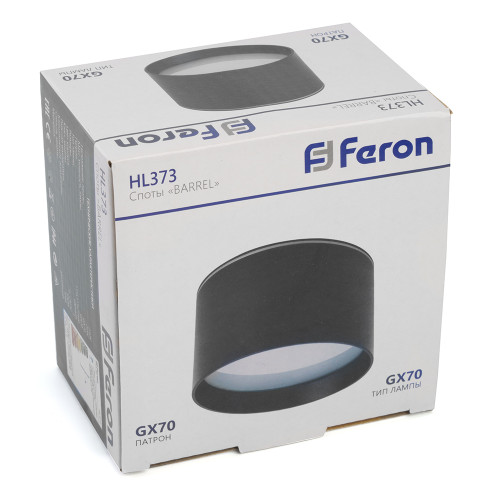Светильник потолочный Feron HL373 25W, 230V, GX70, черный Светильник потолочный Feron HL373 25W, 230V, GX70, черный
