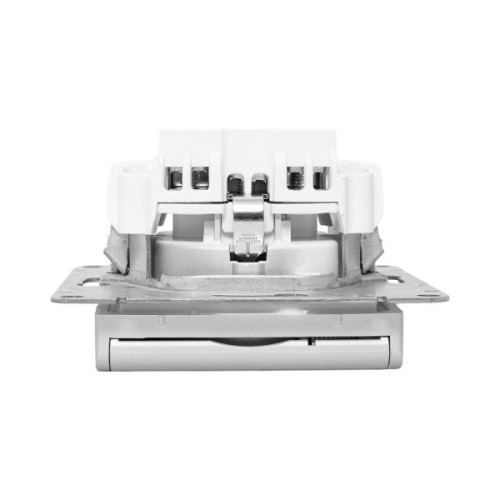 Механизм роз., 16А, IP44, с.з., с.ш., c крышкой, алюм. Эпика EKF
