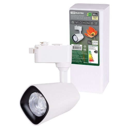 Светильник трековый однофазный LED TRL-02-035-WW 35 Вт, 24°, 3000 К, 90 Ra, белый, TDM