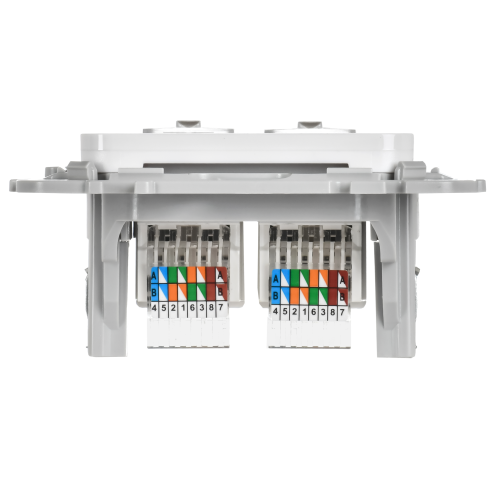 FLITE Розетка 2-местная компьютерная RJ45 категория 5Е UTP РК5е-2-0-ФлБ белый IEK