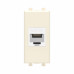 Компьютерная розетка RJ-45 без шторки модульная, кат.6А, Avanti, ванильная дымка, 1 модуль Компьютерная розетка RJ-45 без шторки модульная, кат.6А, Avanti, ванильная дымка, 1 модуль