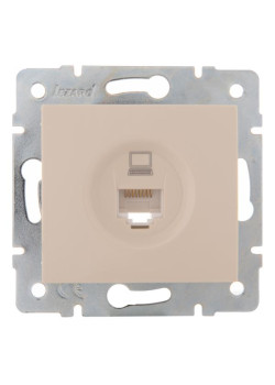 Розетка компьютерная 1-м СП Karina RJ45 механизм крем. LEZARD 707-0388-139