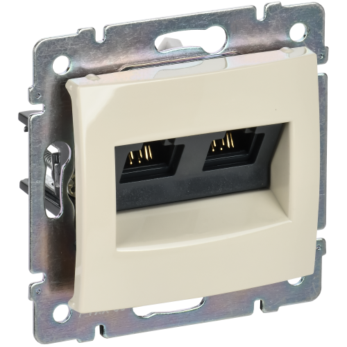 VALENA DIY Розетка компьютерная двойная RJ45 категория 5Е UTP слоновая кость