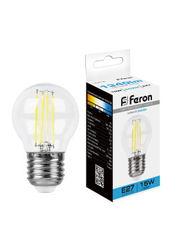 Лампа светодиодная Feron LB-515 Шарик E27 15W 230V 6400K