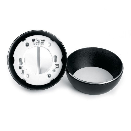 Светильник потолочный Feron HL355 12W, 230V, GX53, черный Светильник потолочный Feron HL355 12W, 230V, GX53, черный