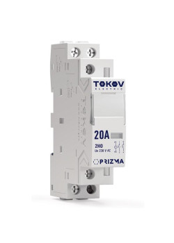Контактор модульный 18мм 25А 230В АС 1НО 1НЗ PRIZMA TOKOV ELECTRIC TKE-PZ-MC-1-25-230-11