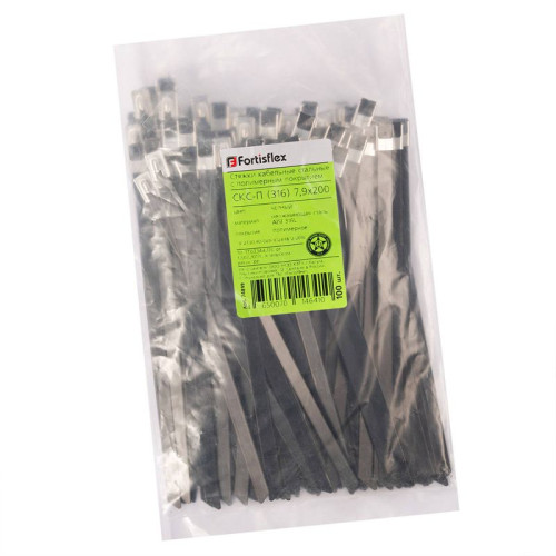 Хомут кабельный СКС-П (316) 7.9х1200 черн. Fortisflex 103070