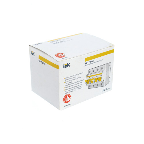 KARAT Автоматический выключатель ВА47-100 4P C 80А 10кА IEK