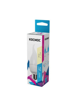 Лампа светодиодная CW 8Вт 220В E27 3000К Космос Lksm_LED8wCWE2730