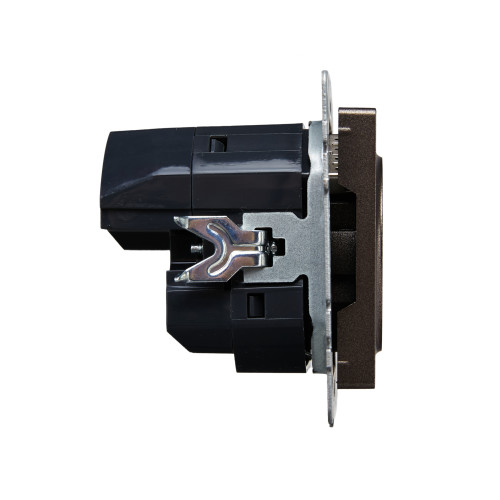 BRITE Розетка 1-местная с заземлением с защитными шторками 16А с USB A+A 5В 2,1А РЮш10-1-БрТБ темная бронза IEK BRITE Розетка 1-местная с заземлением с защитными шторками 16А с USB A+A 5В 2,1А РЮш10-1-БрТБ темная бронза IEK