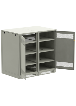ITK LINEA B Шкаф аккумуляторный (пустой) 1350х1400х950мм двустворчатая металлическая дверь серый