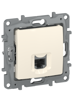 IEKETIKA Розетка компьютерная RJ45 категория 6 UTP 6723531 слоновая кость IEK