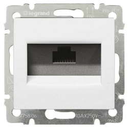 VALENA DIY Розетка телефонная с рамкой RJ11 белый