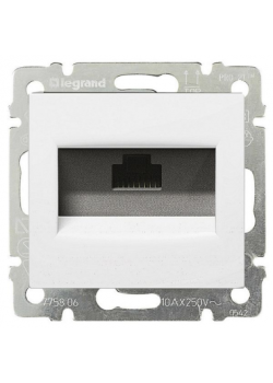VALENA DIY Розетка телефонная с рамкой RJ11 белый