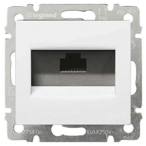 VALENA DIY Розетка телефонная с рамкой RJ11 белый