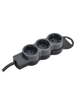 STANDARD Удлинитель У03 3 места 2P+PE 3м 3х1,5мм2 16А черный IEK