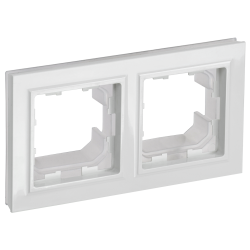 BRITE Рамка 2-местная IP44 РУ-2-БрБ-44 белый IEK