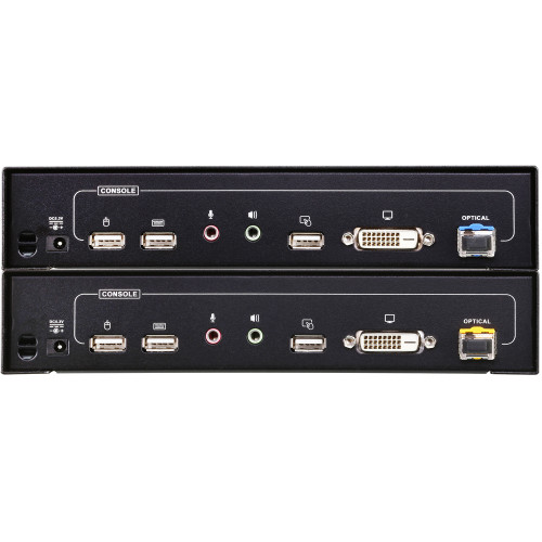 Удлинитель/extender, DVI-D+AUDIO+RS232, 20 км., 1xОптич.волокно одномод./singlemode 1310/1550нм, DVI-D+2xMINIJACK+DB9+LС+2xUSB А-Тип+2xUSB B-Тип, F, без шнуров, 2xБ.П. 220> 5.3V, (до 1920x1200 60Hz;HDTV 720p/1080p;HDCP)/ DVI Optical KVM Extender W/1.8M W/ Удлинитель/extender, DVI-D+AUDIO+RS232, 20 км., 1xОптич.волокно одномод./singlemode 1310/1550нм, DVI-D+2xMINIJACK+DB9+LС+2xUSB А-Тип+2xUSB B-Тип, F, без шнуров, 2xБ.П. 220> 5.3V, (до 1920x1200 60Hz;HDTV 720p/1080p;HDCP)/ DVI Optical KVM Extender W/1.8M W/