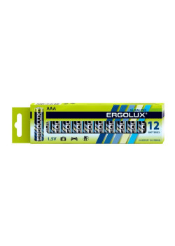 Элемент питания алкалиновый AAA/LR03 1.5В Alkaline BP-12 (уп.12шт) Ergolux 11745