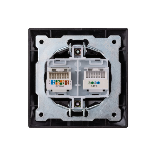 Розетка телефонная RJ11 + компьютерная RJ45 старинная бронза Розетка телефонная RJ11 + компьютерная RJ45 старинная бронза