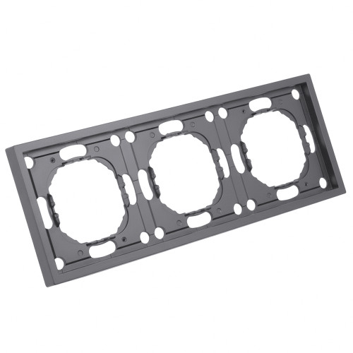 Рамка STEKKER, PFR00-5003-10 3-местная, серия Эмили, платиново-серый, soft touch Рамка STEKKER, PFR00-5003-10 3-местная, серия Эмили, платиново-серый, soft touch
